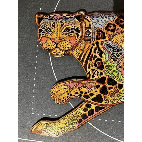 Liberty Puzzles Classic Wooden Jigsaw Puzzle | Jaguar by artist Sue Coccia | EUC - Picture 4 of 7